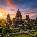 AI Generated Majestic Prambanan Temple at Golden Hour.webp